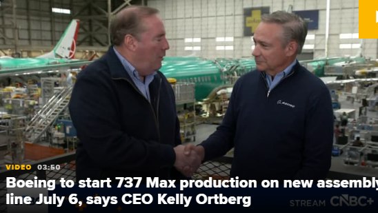 波音CEO：全新总装线7月6日投产737MAX客机波音首席执行官凯利・奥特伯格周五透露，公司7 月 6 日将在西雅图北部新建的总装生产线开工制造 737MAX 客机