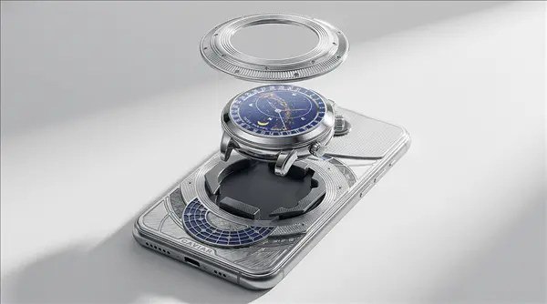 Caviar推出iPhone 17 Pro Max典藏版 机身可拆装瑞士名表高端数码定制品牌Caviar发布Masters of Time典藏系列，基于iPhone 17 Pro Max深度改装，首创机身内嵌可拆装瑞士机械腕表的定制方案