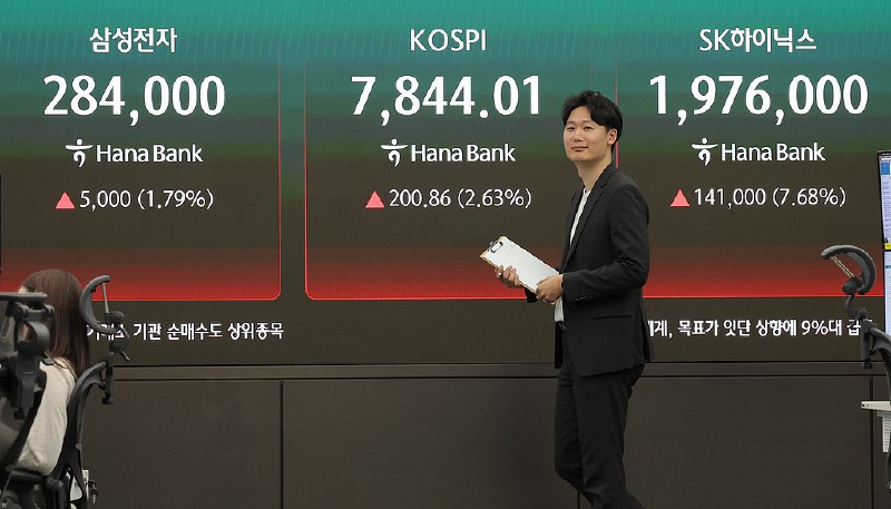 韩国的AI东风特别猛？SK海力士即将迈过万亿市值大关就在三星电子本月初刚刚突破万亿美元市值大关后，仅仅两周时间，韩国另一家存储巨头SK海力士也即将突破1万亿美元的市值大关