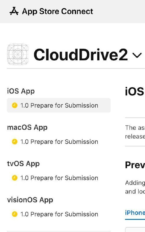 ▎ Cloud Drive2Cloud Drive2（CD2） 即将上线苹果多端（开发者反馈目前卡在审核状态）🗒 标签: #新闻📢 频道: @me888888888888🎈 群组: @imbbbbbbbbbbb🪬 合作&推广：@imbbbbb_bot @imbbbbbbbb☝️消息怕错过？请收藏频道并开启推送！☝️via 小声逼逼 - Telegram Channel