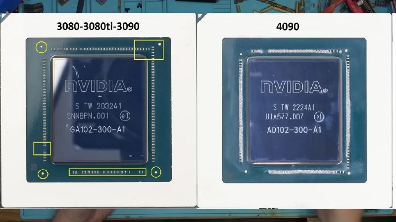 RTX 4090送修拆开一看全是假的 GPU、显存全被打磨重刻YouTube博主Northwest Repair在最新一期维修视频披露，一张送修的华硕ROG Strix RTX 4090被证实为高度伪造的假卡