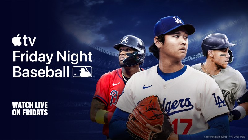 Apple TV and MLB Release July Schedule for 'Friday Night Baseball'Apple and MLB today released the July schedule for Apple TV's weekly Friday Night Baseball doubleheader.Friday Night Baseball games are included with an Apple TV streaming subscription at no additional cost.Now through July 5, new and qualified returning subscribers in the U.S. and Canada can receive a one-month free trial of Apple TV.Tags: Apple TV Service, MLBThis article, "Apple TV and MLB Release July Schedule for 'Friday Night Baseball'" first appeared on MacRumors.comDiscuss this article in our forumsvia MacRumors: Mac News and Rumors - All Stories (author: Joe Rossignol)