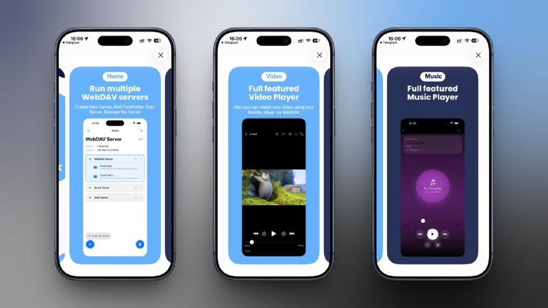 iOS 上最独特的 Personal Content Hub 来了！Zwind 把你的 iPhone 变成多 WebDAV 服务器 + 超级文件/媒体播放器：一键启动多个 WebDAV 服务夸克网盘、SMB、本地、iCloud 随意映射RSS、网页媒体一键投影成目录树夸克搜索转存 + 自动追更 体验丝滑到飞起！App Store：