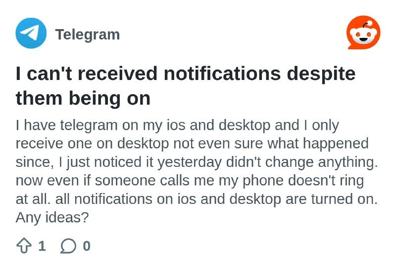↩️ 泰国和菲律宾用户同样报告了 iOS Telegram 推送问题，说明近期的通知推送问题可能并非仅发生在中国大陆地区