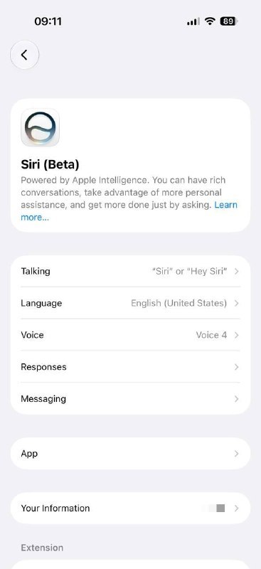 目前 #iOS27 新Siri仅支持英文，实测在中国大陆，海外版iPhone，需要把系统语言、Siri语言改为英文和地区改为美国，Apple Ai的分流规则不变图片为群友京东🧧每天抽 3 次：点此抽取淘宝🧧每天抽 1 次：点此抽取标签:#iOS27Created by RocM官方频道:@rocCHL官方群组:@roctech官方合作:@rocmmbotvia XP Digital Lab - Telegram Channel (author: RocM 不私聊任何人“小心骗子”)