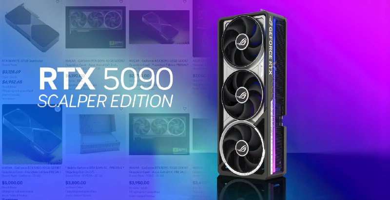 黄牛党已经开始准备GeForce RTX 5090上市 偷跑商品标价高达7000美元NVIDIA GeForce RTX 5090 评测解禁一天后，黄牛党已经开始行动，寄希望于从炒作中获利