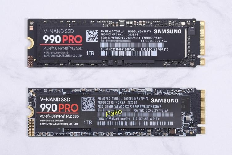 假SSD越来越真 测速7255MB/s、容量校验全过 大文件拷贝才露馅据日本AKIBA PC Hotline报道，市面上出现了一批仿真度极高的假冒三星990 PRO SSD
