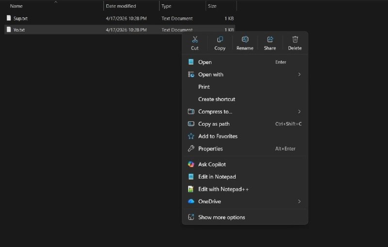 Windows 11右键菜单终于加回“刷新”微软正在测试为Windows 11文件资源管理器的现代右键菜单重新加入“刷新”和“打印”按钮，预计未来几周内开始推送