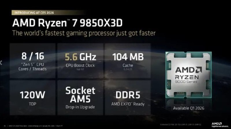 AMD锐龙9 9950X3D2正式发布 4月22日上市AMD正式发布了锐龙9 9950X3D2 Dual Edition，这是其全新的旗舰级桌面处理器，也是全球首款在两个CCD上均堆叠了3D V-Cache的消费级CPU