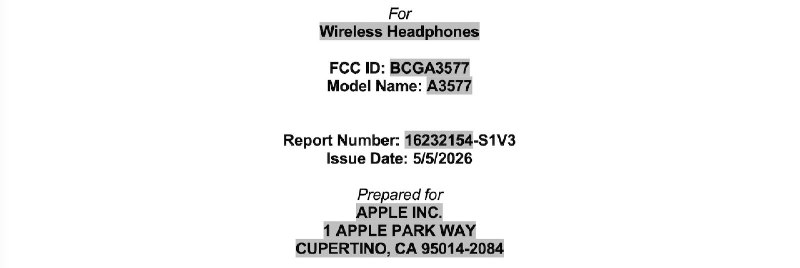 苹果/Beats头戴耳机新型号现身FCC数据库美国联邦通信委员会近日公布了一款尚未发布的苹果产品相关文件，该产品型号为A3577，被描述为"蓝牙头戴式耳机"