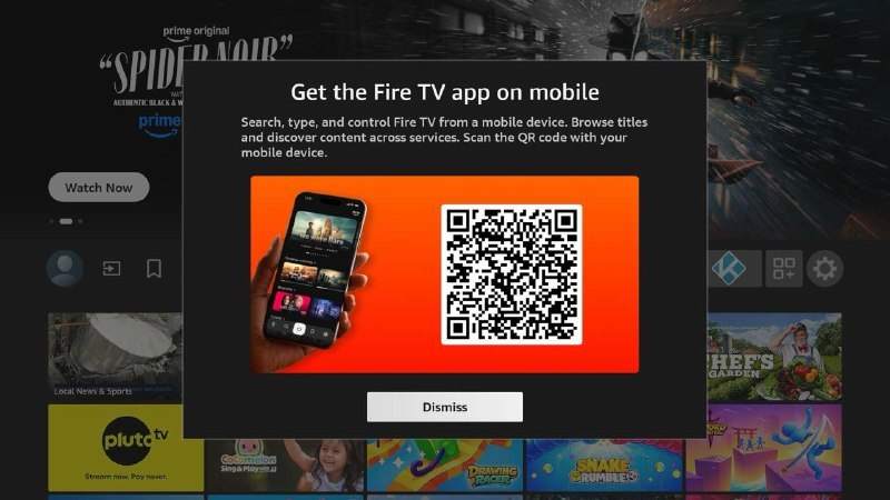 亚马逊 Fire TV 开机时开始弹出全屏广告，推广的是新版 Fire TV 应用，带二维码可跳转商店下载，用户得手动关闭才能进主界面