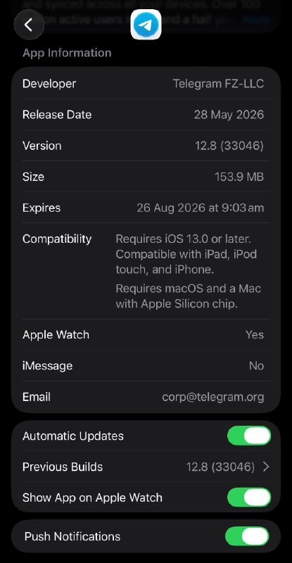 时隔多年 Telegram watchOS 版回归🌸在花频道 · 备用频道 · 投稿通道via 科技圈🎗在花频道📮 - Telegram Channel时隔多年 Telegram watchOS 版回归🌸在花频道 · 备用频道 · 投稿通道via 科技圈🎗在花频道📮 - Telegram Channel