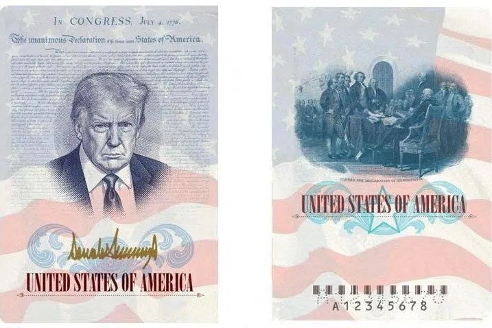 美国将限量发行印有特朗普肖像的护照美国总统特朗普的肖像很快将出现在限量发行的美国护照上