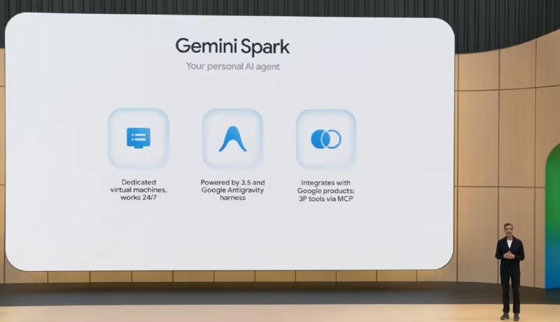 谷歌在 I/O 大会上推出 Gemini Spark，这是一个24 小时实时在线的个人 AI 智能体，运行在专有虚拟环境中，用户可放心让它后台工作而不用担心搞乱数据