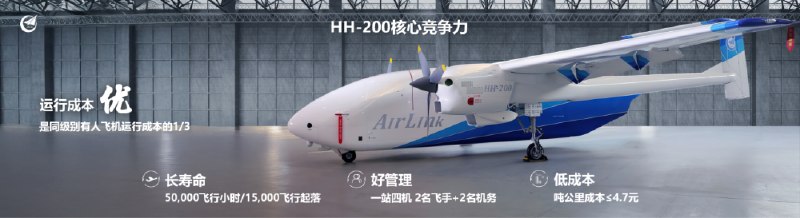 HH-200航空商用无人运输系统首飞成功据央视新闻报道，我国自主研发的HH-200航空商用无人运输系统在陕西蒲城进行了首次飞行试验