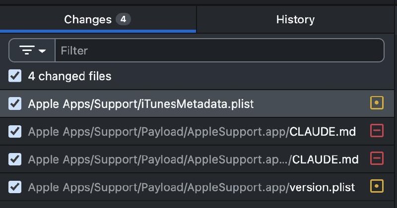苹果紧急推送 Apple Support 5.13.1 删除 Claude 文件苹果已发布 Apple Support 5.13.1，移除了上一版 5.13 中误打包进应用的 Claude.md 文件