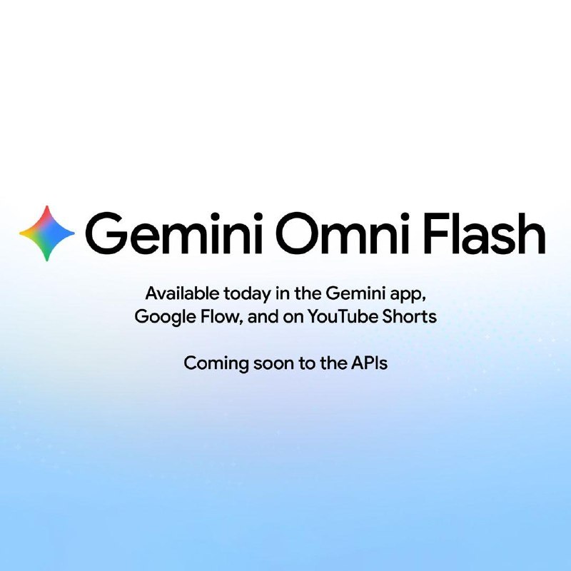 Google发布Gemini Omni AI 模型，可以接受任何形式的输入用户可以利用自然语言来编辑视频今天起，全球范围内的 Google AI Plus、Pro 和 Ultra 订阅用户可在 GeminiApp 和 Google Flow 中使用