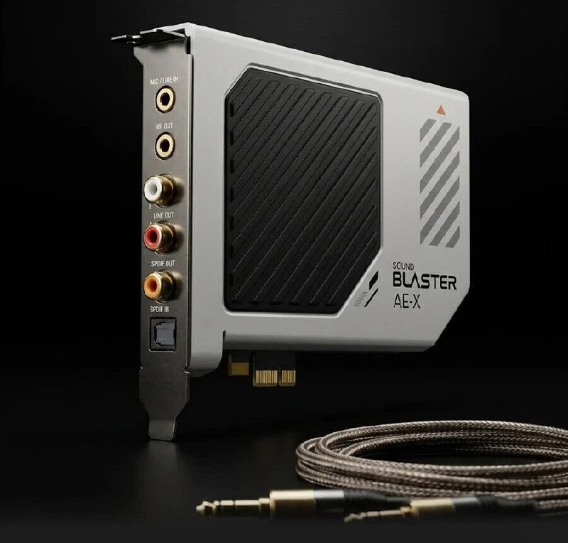 创新发布 Sound Blaster AE-X 高端 PCIe 声卡新加坡音频品牌创新科技（Creative）近日为其 PCIe 声卡产品线增添新成员，正式推出 Sound Blaster AE-X 声卡，接棒今年 3 月发布的 Audigy FX Pro 型号