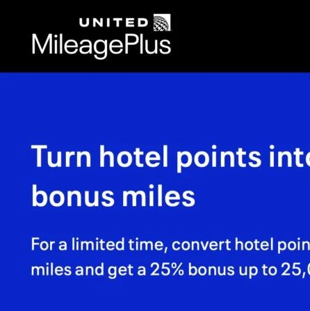 转点奖励活动汇总【酒店点数 -> UA 25% Bonus】via 美卡指南