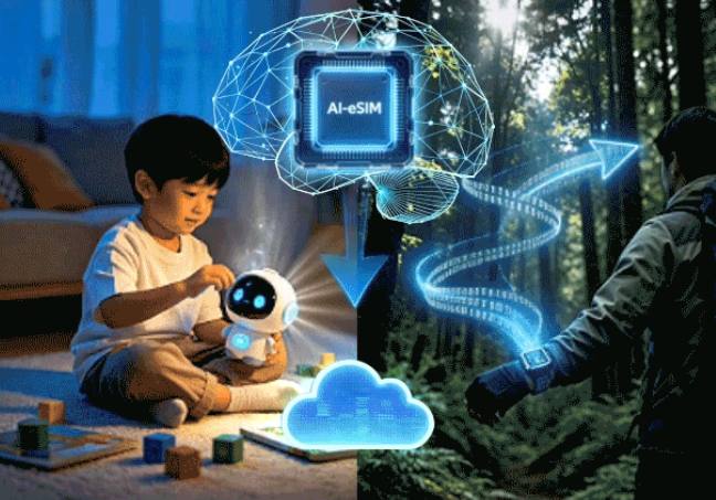 中国移动官宣将推 AI-eSIM 产品中国移动宣布在即将举办的移动云大会上发布一款带“智能大脑”的 AI-eSIM，用云端大模型来加持，让 AI 玩具、智能穿戴这些设备自己能“想”、能即时响应
