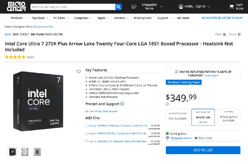 Intel酷睿Ultra 200S Plus价格猛涨 扭头就贵了25％Intel新发布的酷睿Ultra 7 270K Plus、酷睿Ultra 5 250K Plus凭借更多核心、更高加速与D2D互连频率，再加上APO、IBOT优化技术加持，性能取得了长足进步