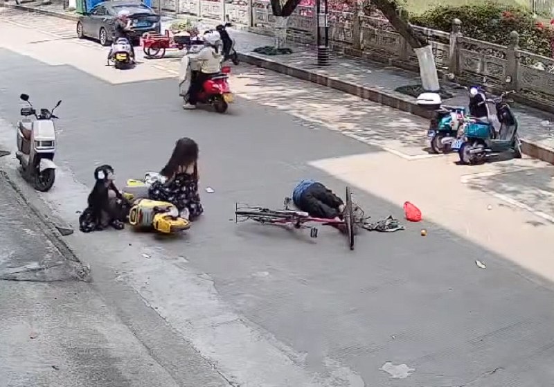 两未成年少女骑电动车逆行撞晕老人 官方通报：三人均无碍本月18日，在广西蒙山县，两未成年少女骑电动车逆行，与一位正常骑车的老人发生碰撞，致其当场昏迷