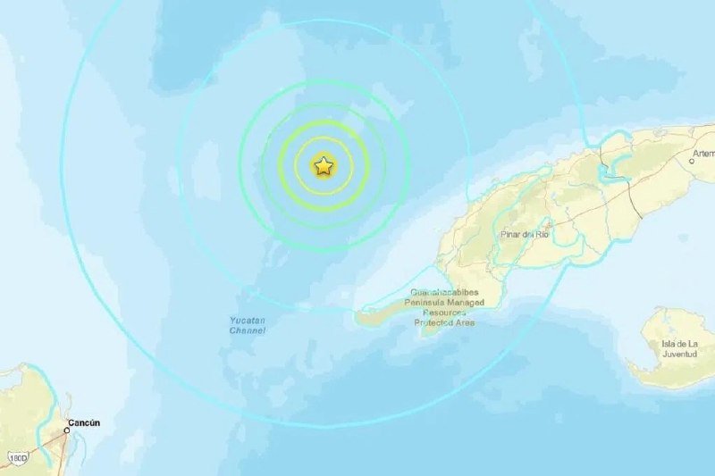 古巴西部海域发生6.1级地震 美国佛州墨西哥有震感根据官方报告，一场近150年来罕见的强震在古巴西北近海发生，震动了古巴、墨西哥和美国佛罗里达州部分地区，这些地区通常并非地震多发区