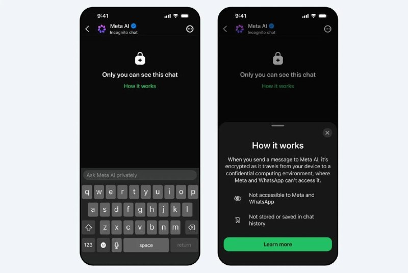 扎克伯格刚整了个狠活：Meta AI 推出“隐身聊天”模式（Incognito Chat）