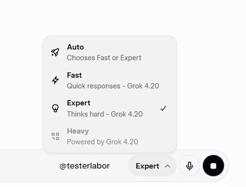 Grok 4.20结束测试，现在是Auto, Fast, Expert & Heavy模式的默认模型🗒 标签: #xAI #Grok📢 频道: @GodlyNews1🤖 投稿: @GodlyNewsBotvia Yummy 😋 - Telegram Channel