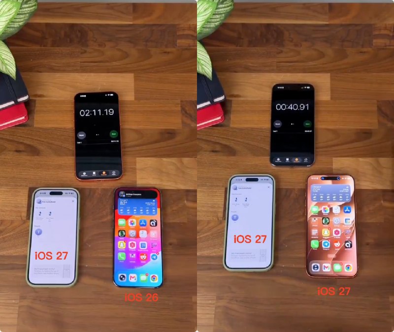 iOS 27 AirDrop隔空投送速度大增220% 传输3.5GB文件从2分11秒缩短到41秒目前开发者和爱好者们正在深入研究 iOS 27 预览版，所以有很多苹果在发布会中没有提到的功能或改进正在被逐步发掘，其中最新被发现的是 AirDrop 隔空投送传输文件时速度暴增，例如 3.5GB 的视频文件传输时间从 2 分 11 秒缩短到 41 秒，传输速率增长约 220%（仅限于 iOS 27 到 iOS 27 之间传送）